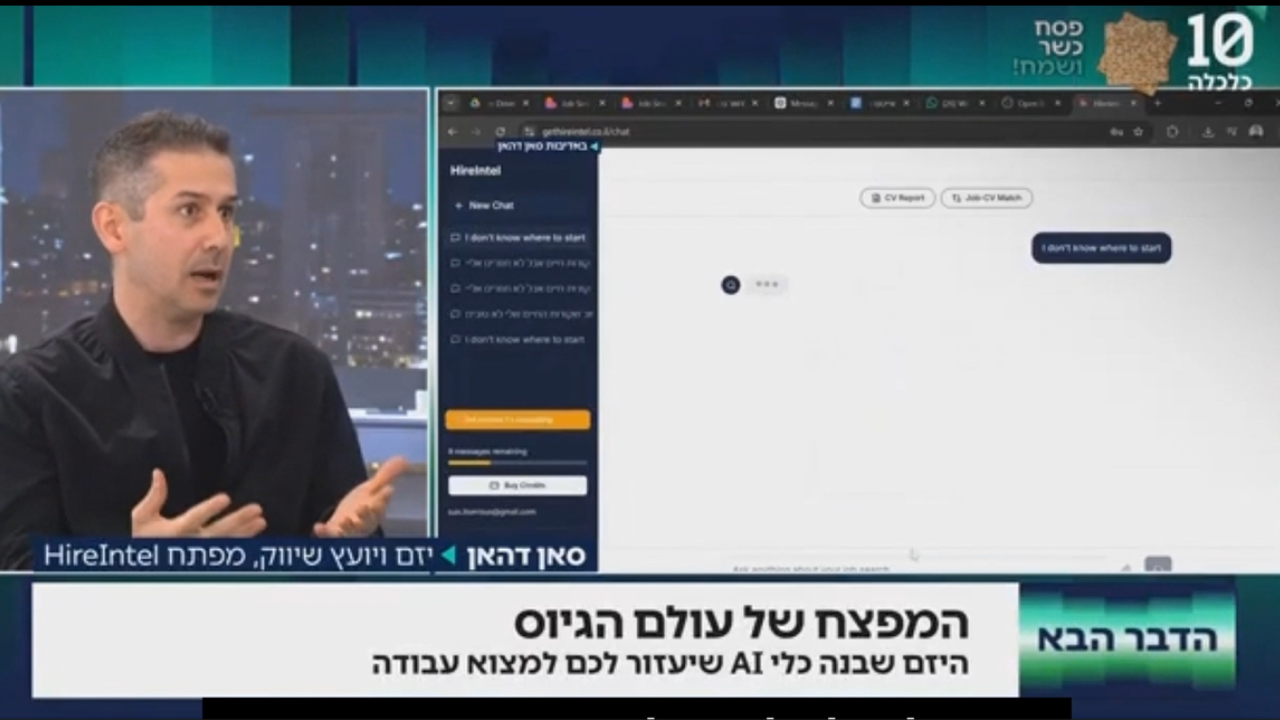 Sun Dahan featured on Israeli national TV